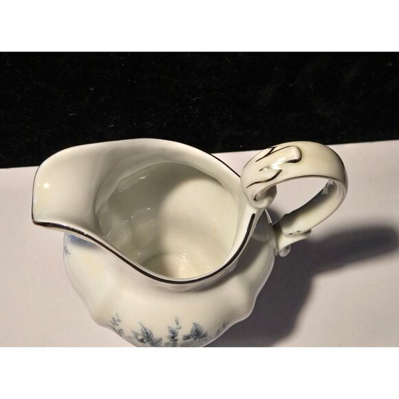 Vintage Blue Bouquet Platinum porcelain pitcher by Johann Haviland - Picture 5 of 10